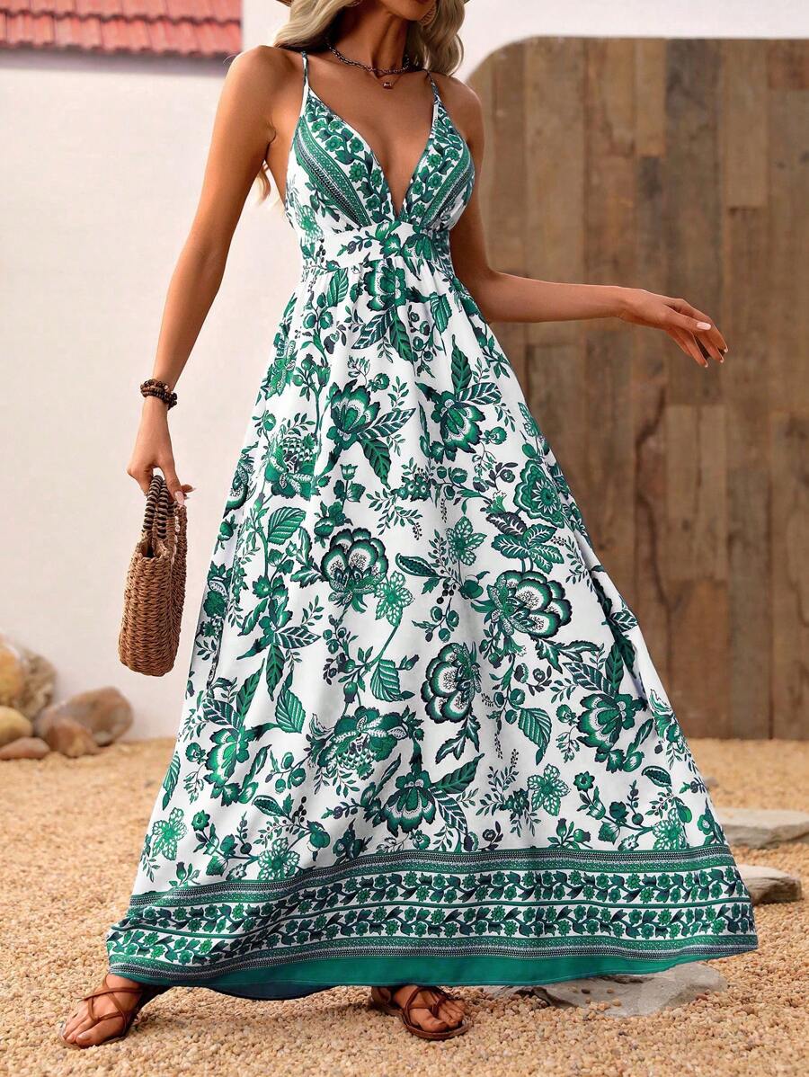 Breezaya Vestido Casual Moderno sem Costas para Férias | SHEIN Brasil
