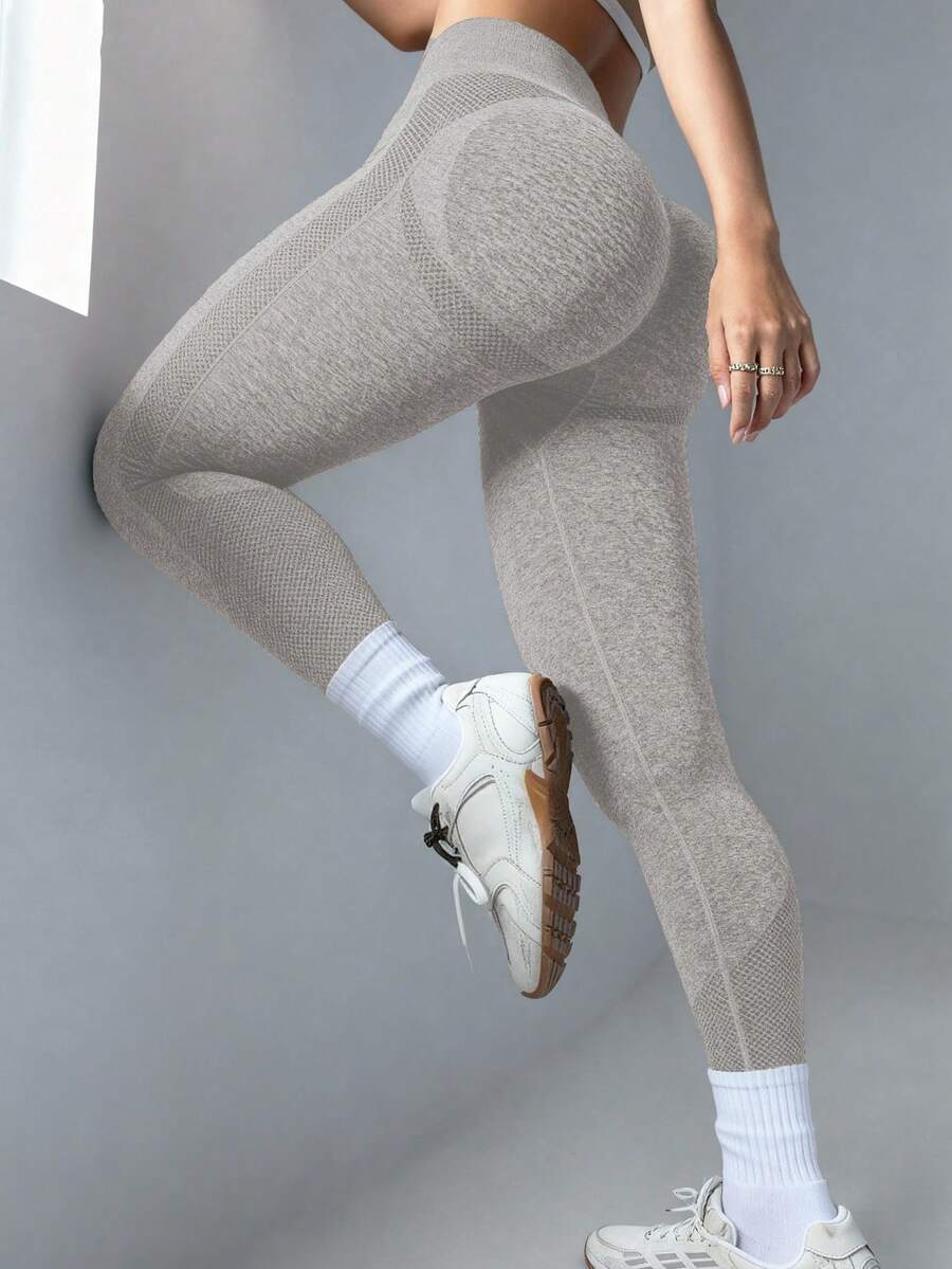 Easithlete Legging Esportiva Sem Costura de Cintura Alta para Mulheres, Roupas de Academia Calça de Ioga | SHEIN Brasil