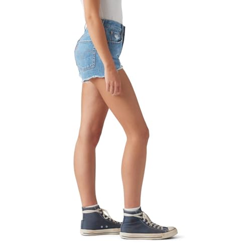 Levi's Short feminino premium 501 original, Atenas meio curto (sem água), 26