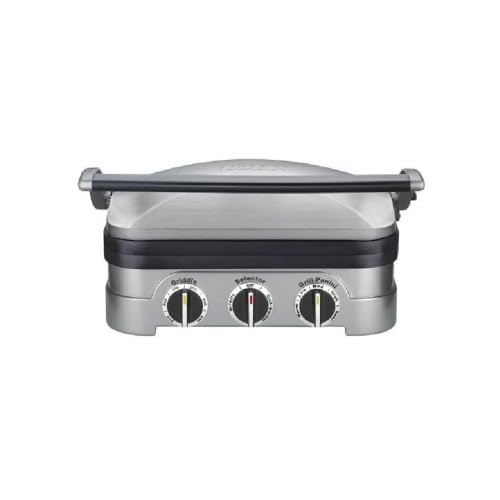 Grill Eletrico Cuisinart Griddler Aço Escovado 220v Gr-4ncbrb
