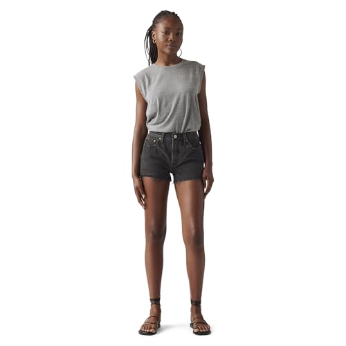 Levi's Short feminino 501 original, Preto lunar, 28