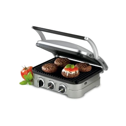 Grill Eletrico Cuisinart Griddler Aço Escovado 220v Gr-4ncbrb