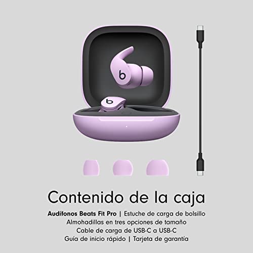 Beats Fit Pro – Autênticos fones de ouvido sem fio com cancelamento de ruído – Cancelamento ativo de ruído, fones de ouvido resistentes ao suor, compatível com Apple e Android – Roxo pastel