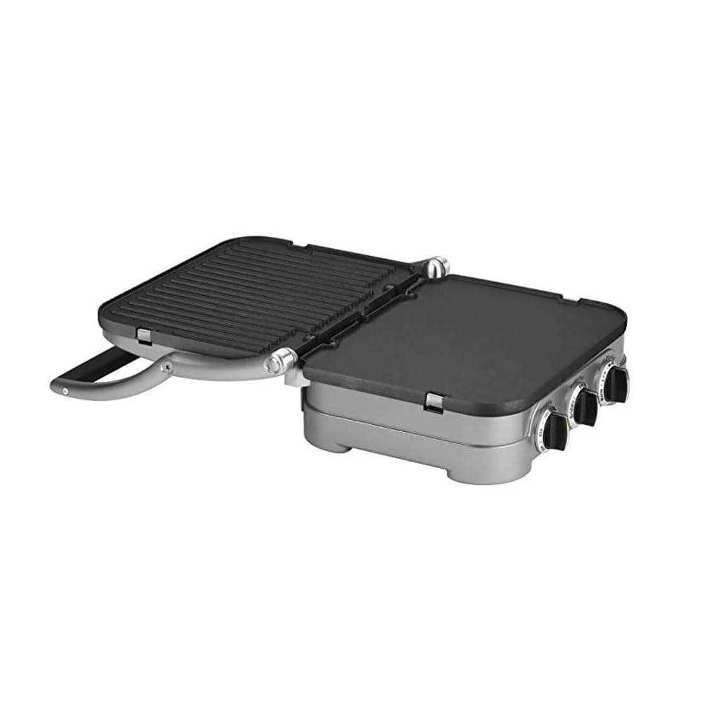 Grill Eletrico Cuisinart Griddler Aço Escovado 220v Gr-4ncbrb