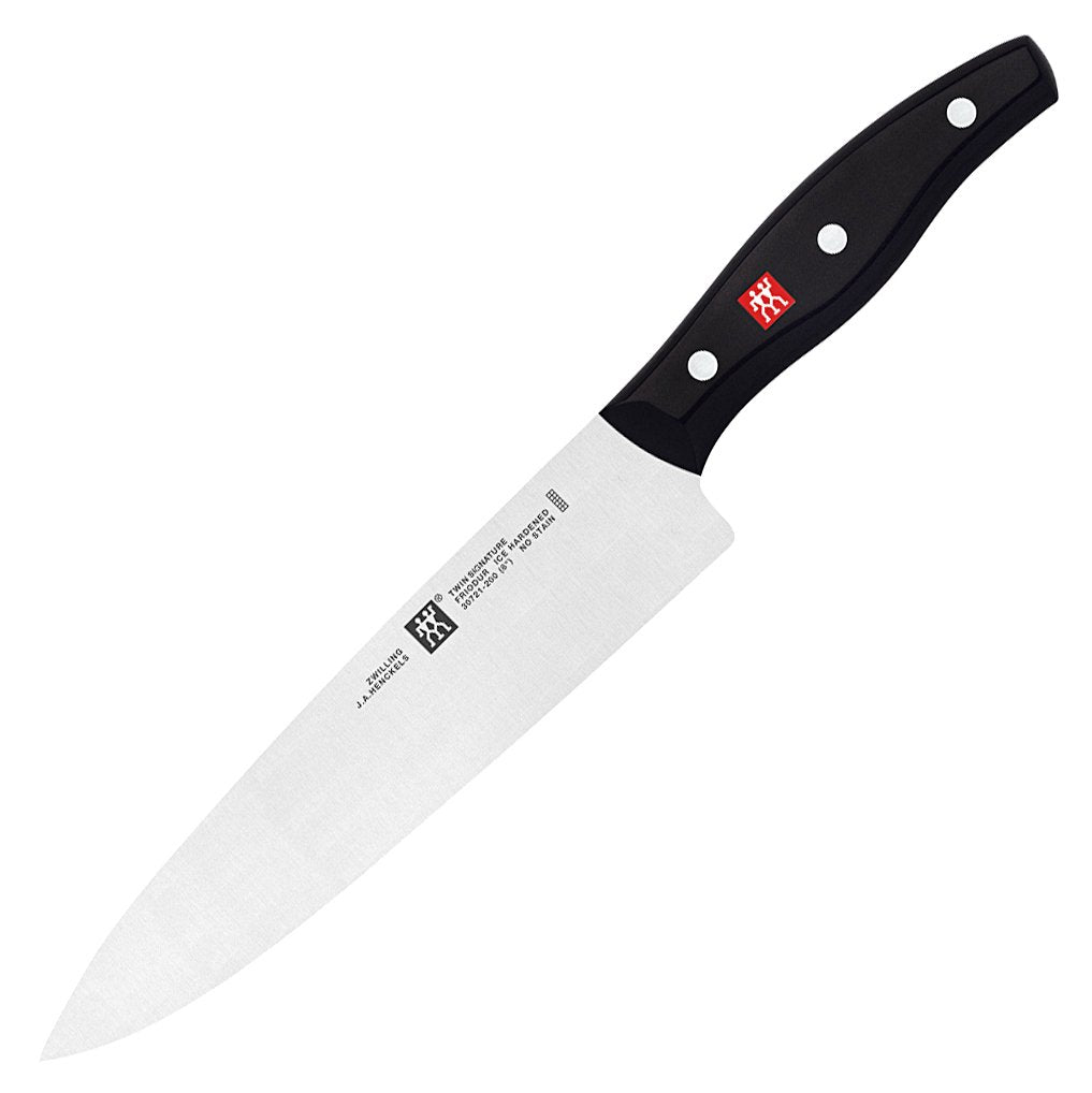 Zwilling J.A. Henckels Twin Signature, Faca Chef, Faca de Cozinha, Faca Alemão, 20 cm, Aço Inoxidável, Preta
