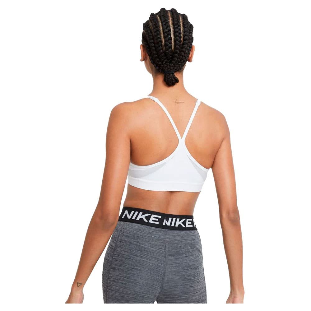 Nike CZ4456 W NK DF INDY Sutiã esportivo com decote em V feminino branco/cinza neblina/cinza partículas PP