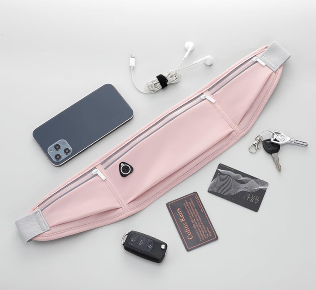 Pochete Esportiva Slim Impermeável para Corrida e Academia – Porta Celular de Cintura Ajustável (Cinza)