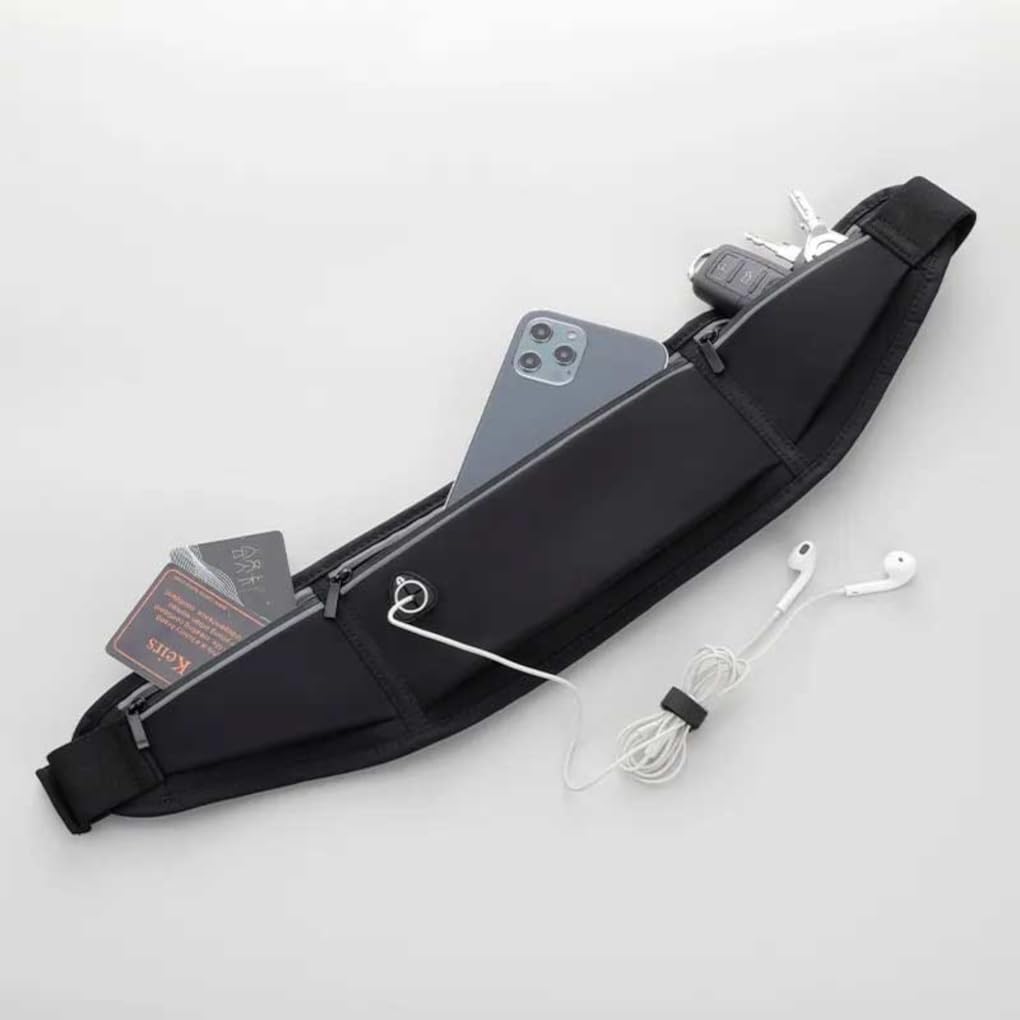 Pochete Esportiva Slim Impermeável para Corrida e Academia – Porta Celular de Cintura Ajustável (Cinza)