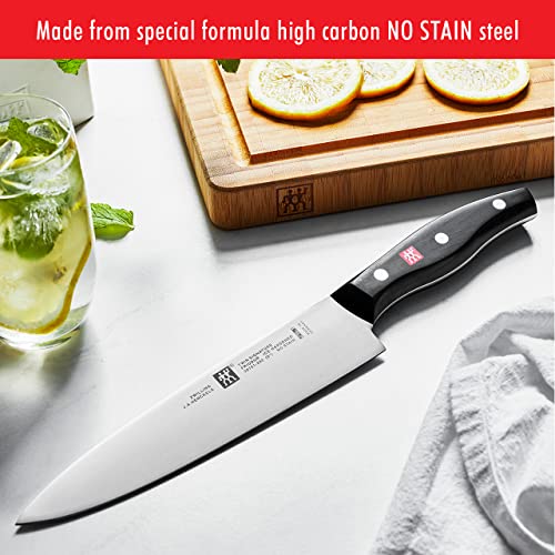 Zwilling J.A. Henckels Twin Signature, Faca Chef, Faca de Cozinha, Faca Alemão, 20 cm, Aço Inoxidável, Preta