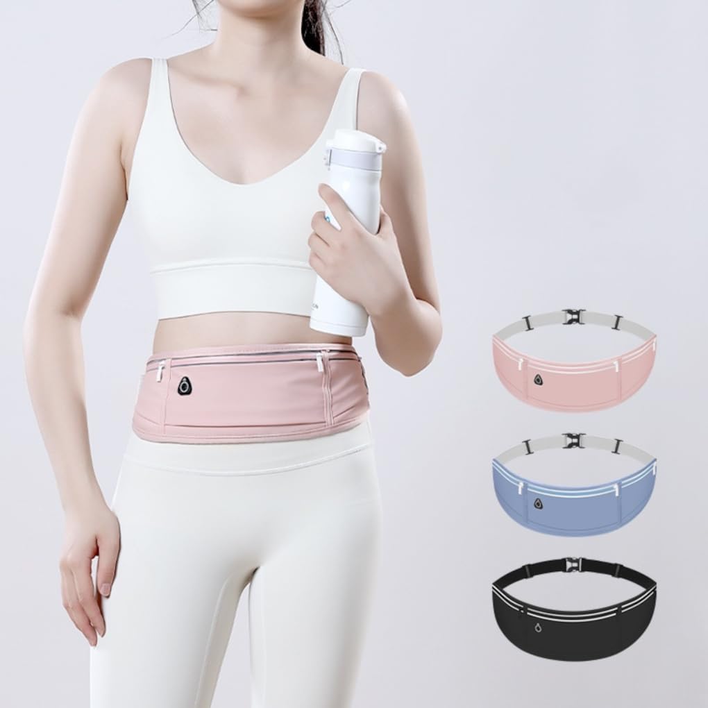 Pochete Esportiva Slim Impermeável para Corrida e Academia – Porta Celular de Cintura Ajustável (Cinza)