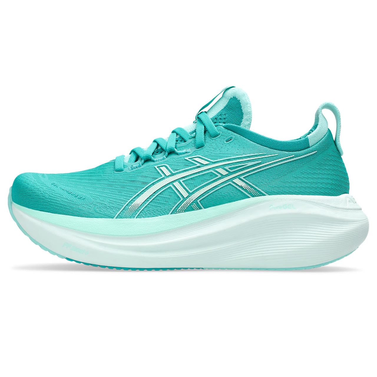ASICS Tênis de corrida feminino Gel-Nimbus 27, Verde, 36