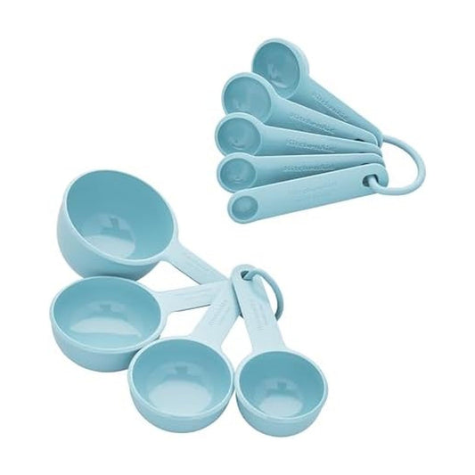 KitchenAid Conjunto de copos e colheres medidores, água mineral, 9 peças