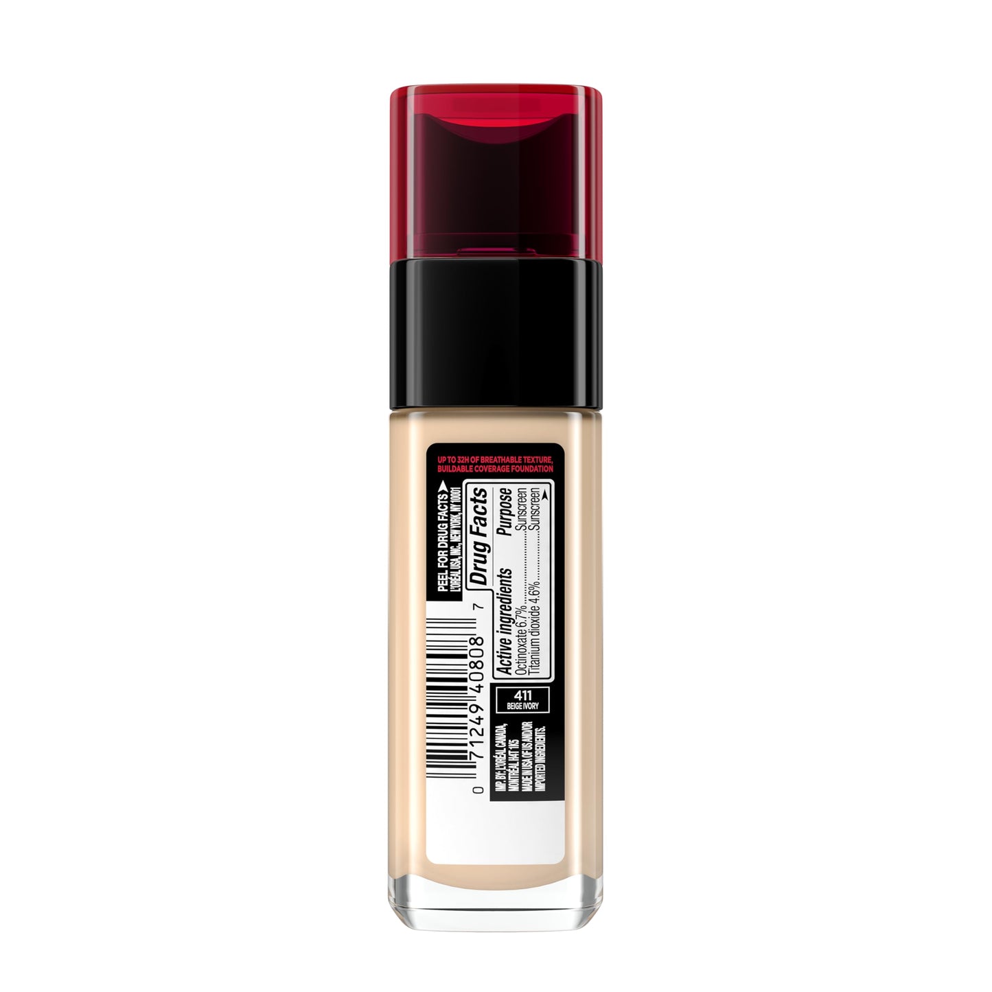 L'Oreal Paris Makeup Infallible Up to 24 Hour Fresh Wear Foundation, Beige Ivory, 1 Ounce