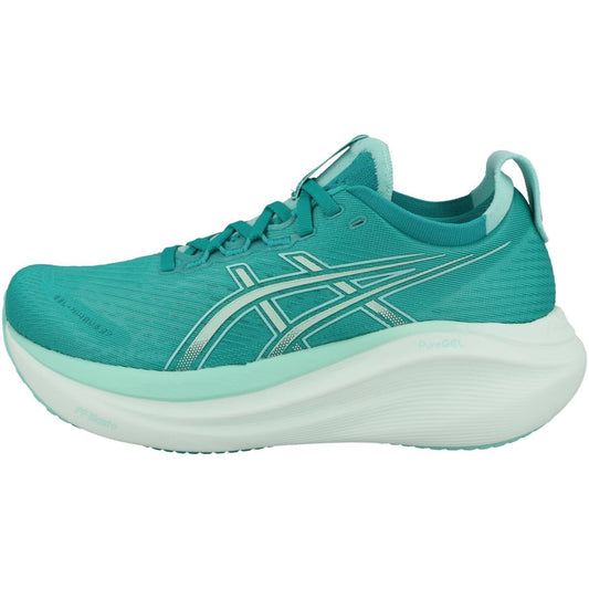ASICS Tênis de corrida feminino Gel-Nimbus 27, Verde, 36