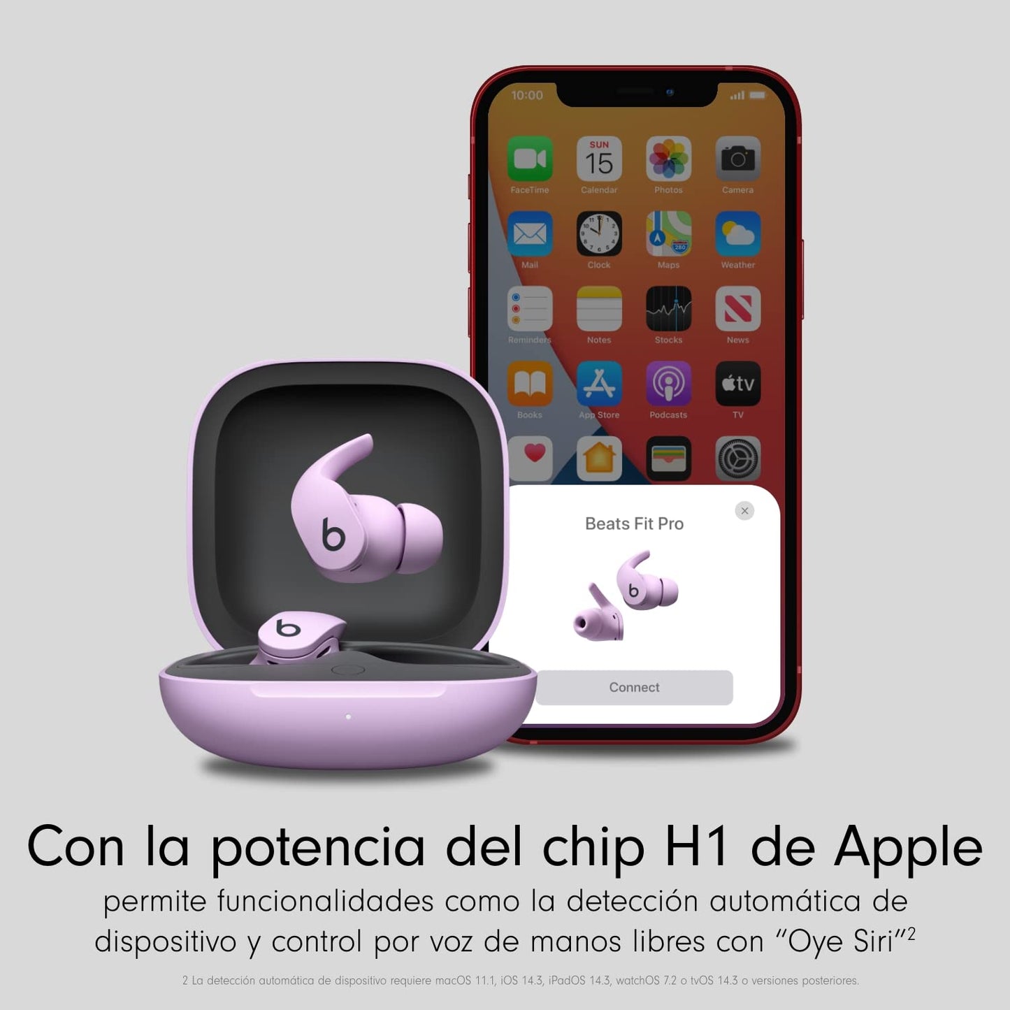 Beats Fit Pro – Autênticos fones de ouvido sem fio com cancelamento de ruído – Cancelamento ativo de ruído, fones de ouvido resistentes ao suor, compatível com Apple e Android – Roxo pastel