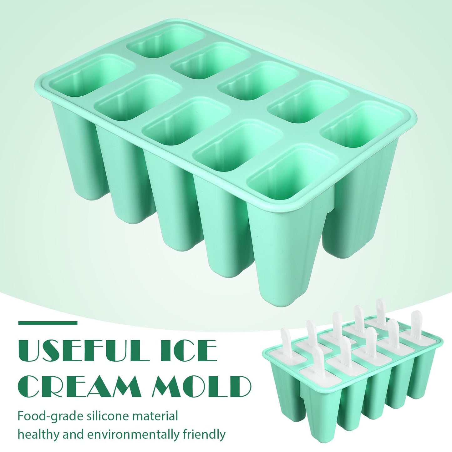 1 Unidade Bastão De Cubo De Gelo Moldes De Picolé Congelador Diy Moldes De Picolé Molde Do Bolo Do Silicone Lolly Moldes De Silicone Mini Forma De Gelo Gel De Sílica Dez Grades