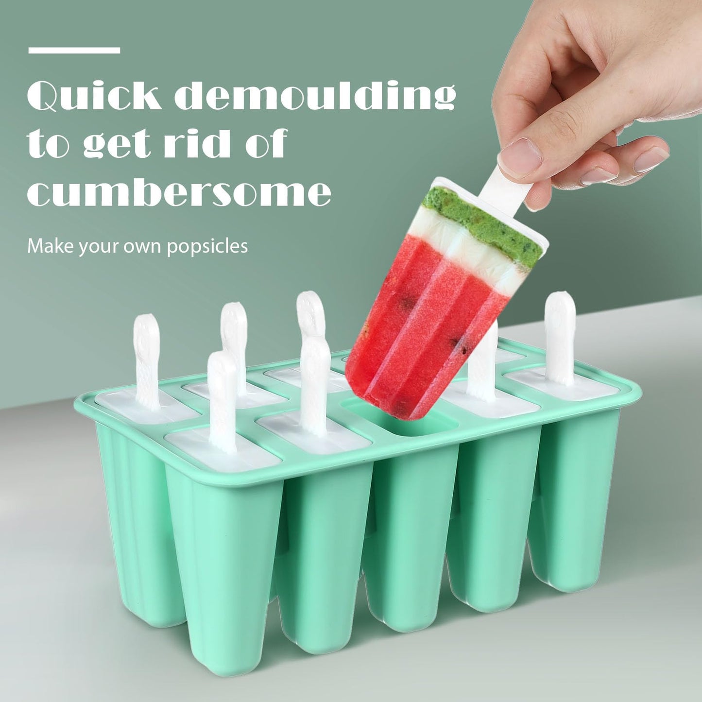 1 Unidade Bastão De Cubo De Gelo Moldes De Picolé Congelador Diy Moldes De Picolé Molde Do Bolo Do Silicone Lolly Moldes De Silicone Mini Forma De Gelo Gel De Sílica Dez Grades