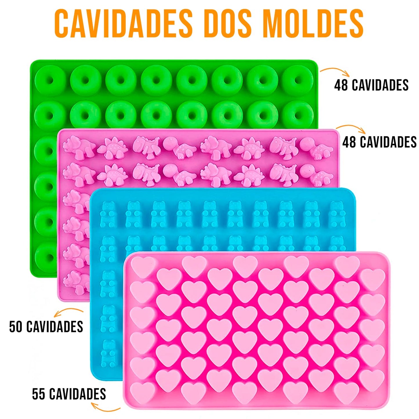 Forma De Silicone 4 Un Balas Gummy Goma Chocolate Gelatina