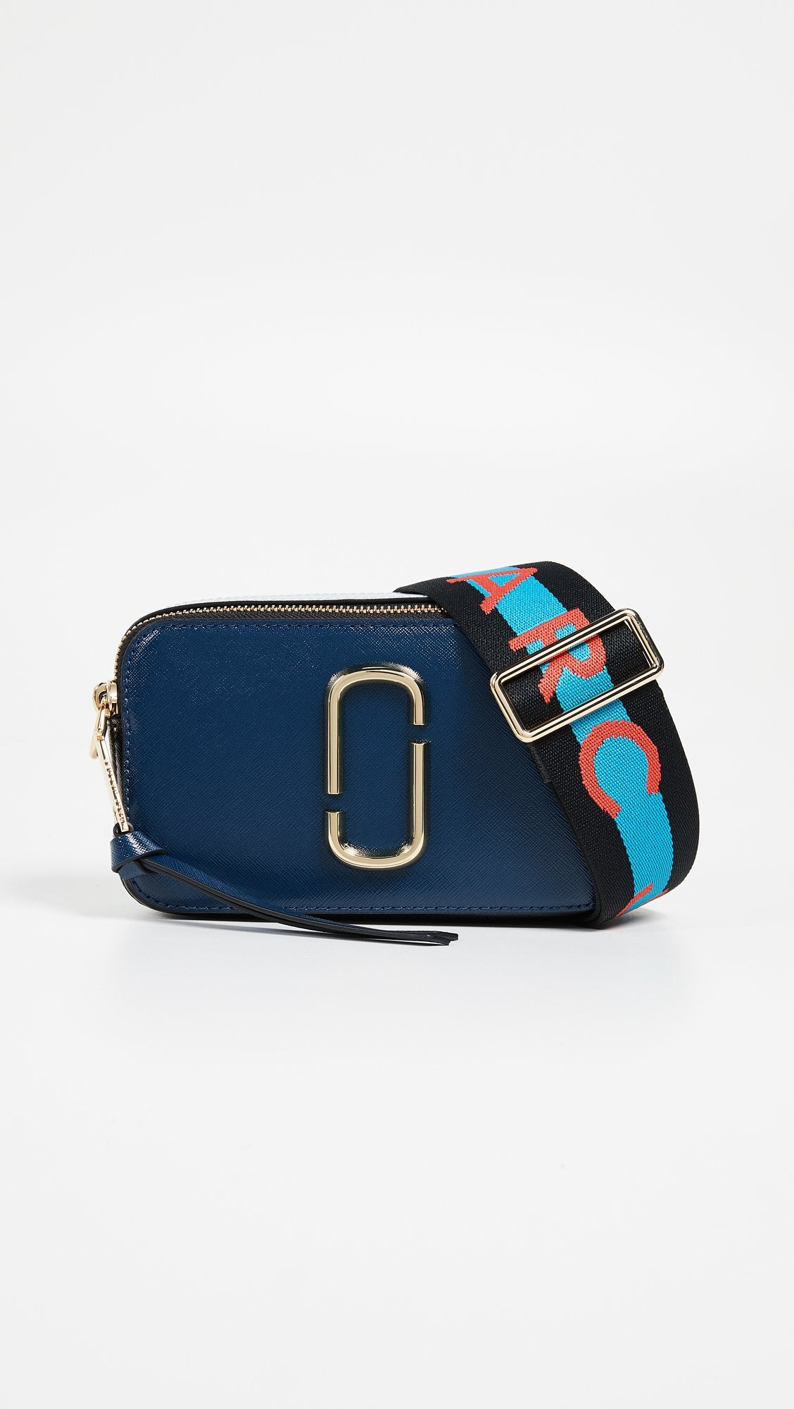Marc Jacobs Women's Snapshot Camera Bag Leather Cross Body - Blue Sea Multi