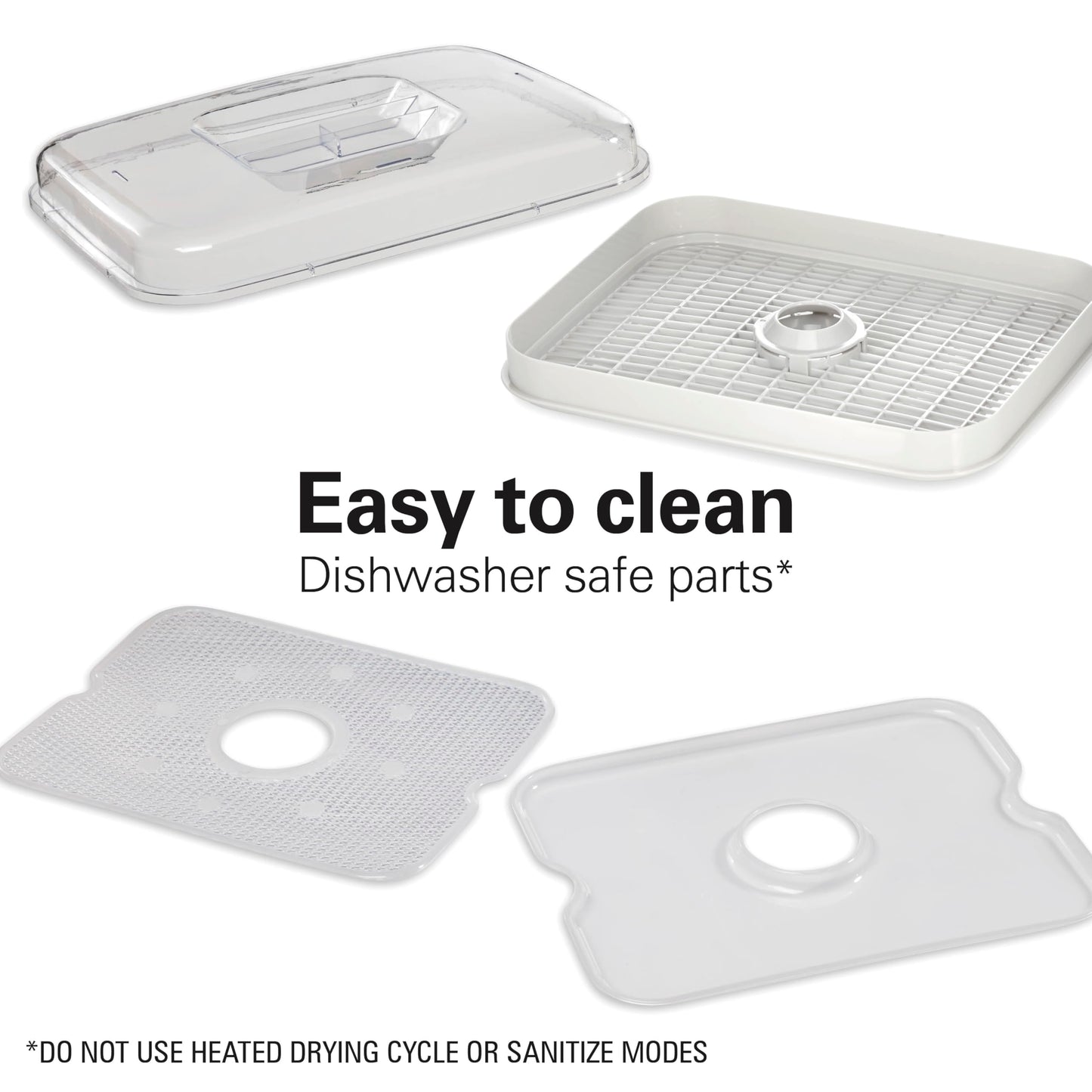 Hamilton Beach Desidratador digital de alimentos para frutas e macarrão, vegetais e mais, 5 bandejas, temperatura ajustável, temporizador de 48 horas + desligamento automático, cinza (32100A)