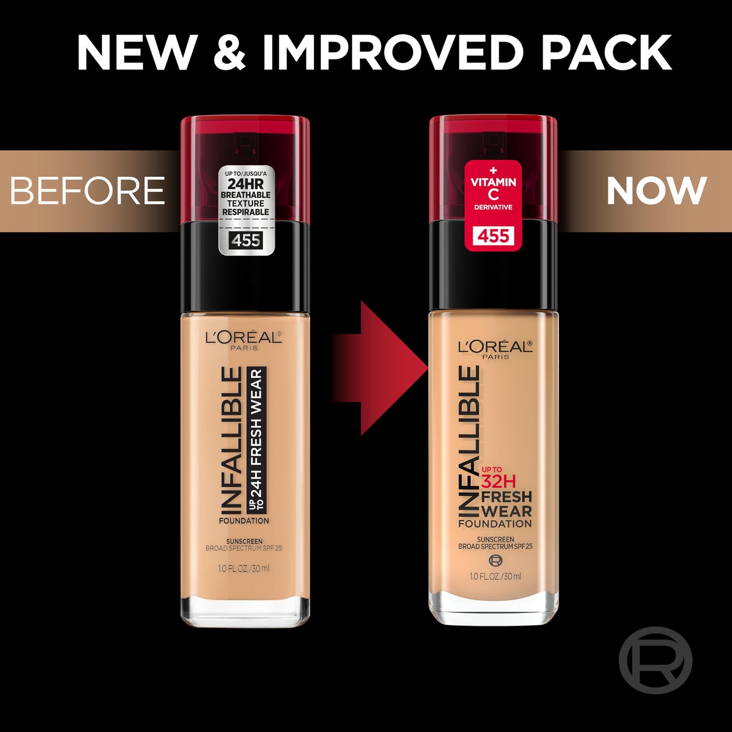 L'Oreal Paris Makeup Infallible Up to 24 Hour Fresh Wear Foundation, Beige Ivory, 1 Ounce