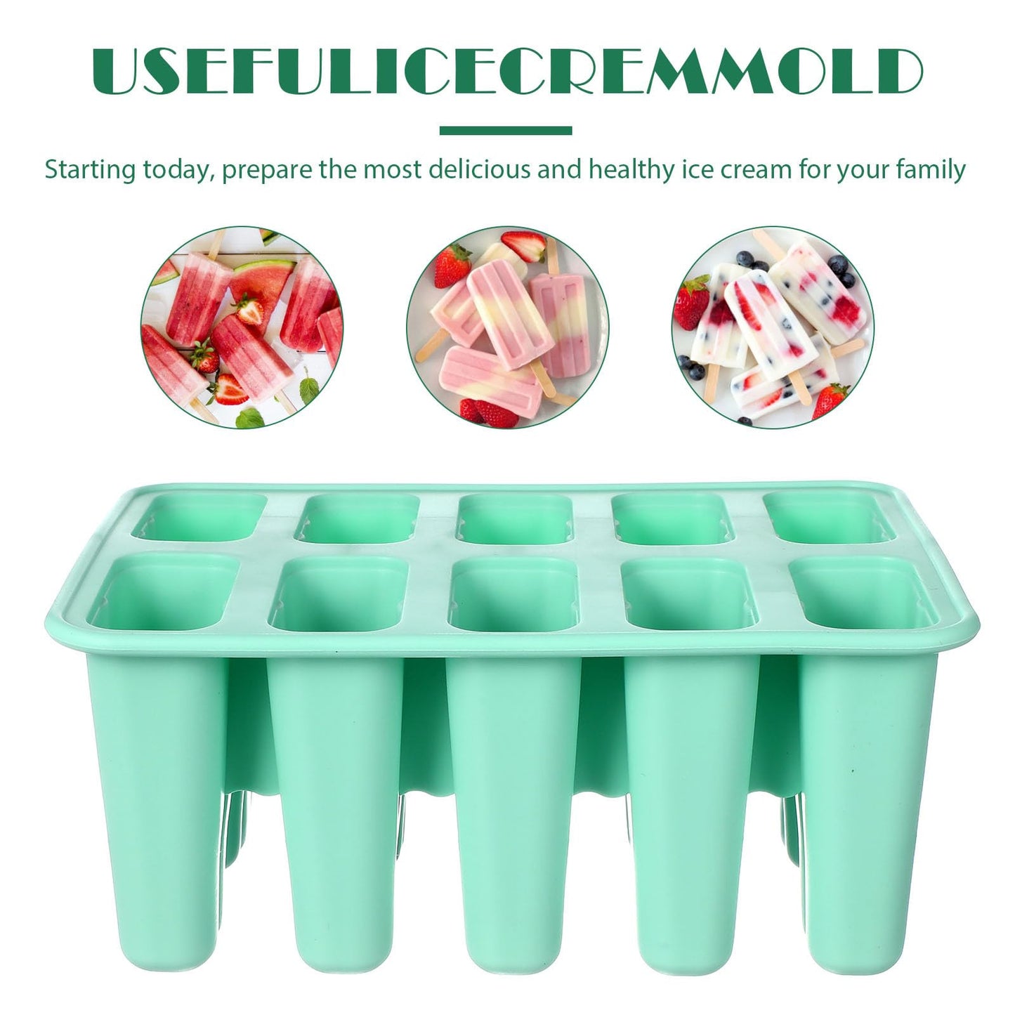 1 Unidade Bastão De Cubo De Gelo Moldes De Picolé Congelador Diy Moldes De Picolé Molde Do Bolo Do Silicone Lolly Moldes De Silicone Mini Forma De Gelo Gel De Sílica Dez Grades