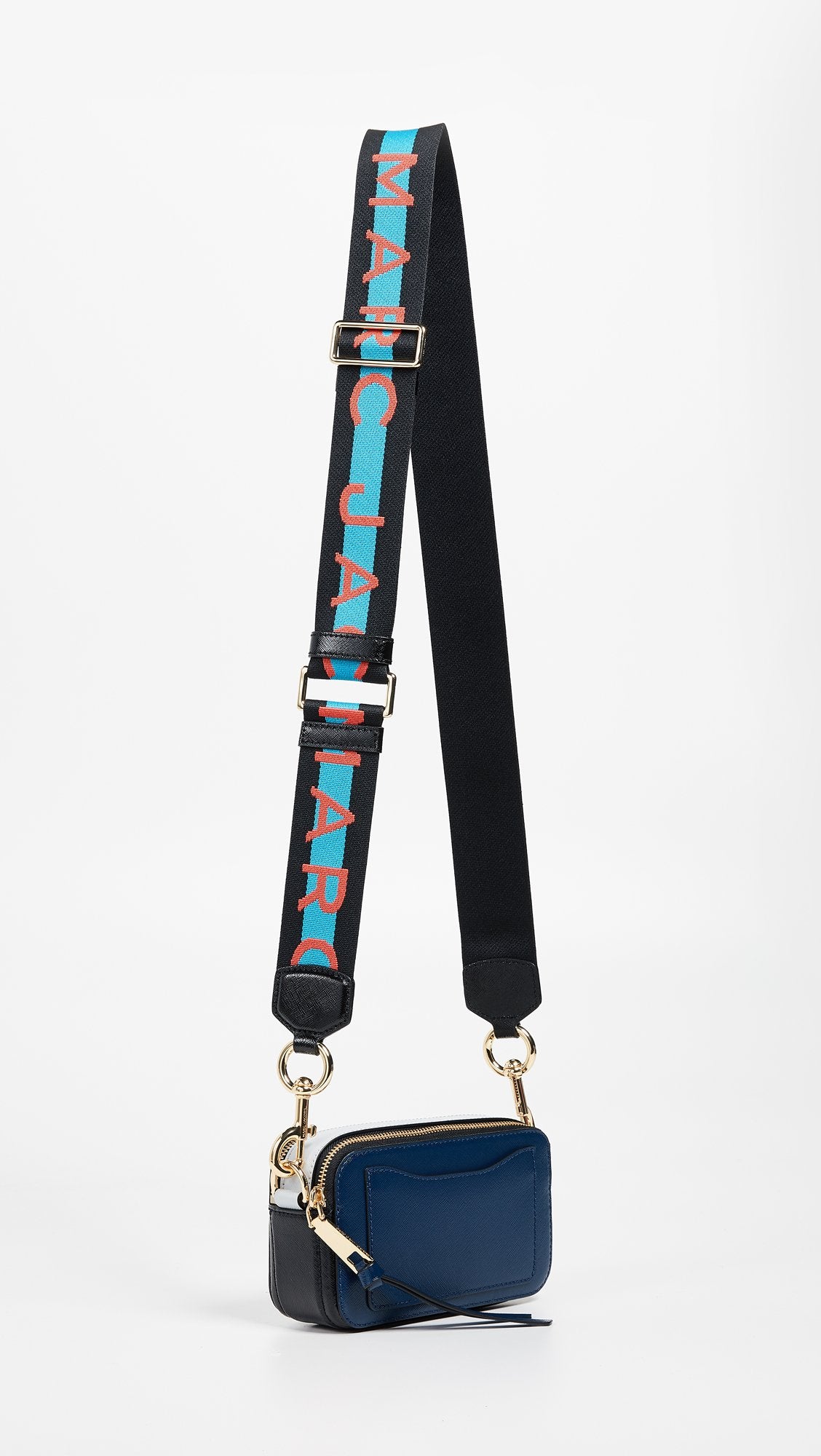 Marc Jacobs Women's Snapshot Camera Bag Leather Cross Body - Blue Sea Multi