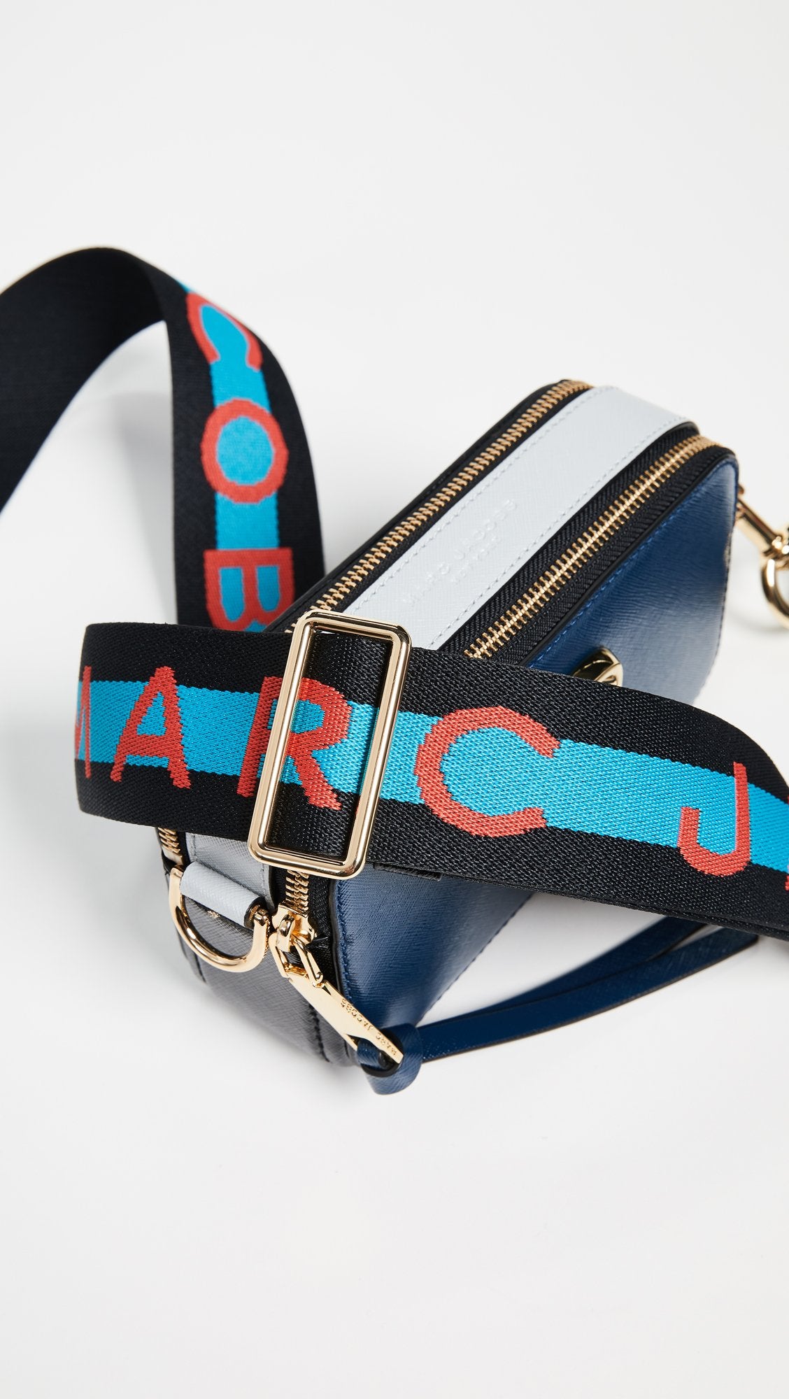 Marc Jacobs Women's Snapshot Camera Bag Leather Cross Body - Blue Sea Multi