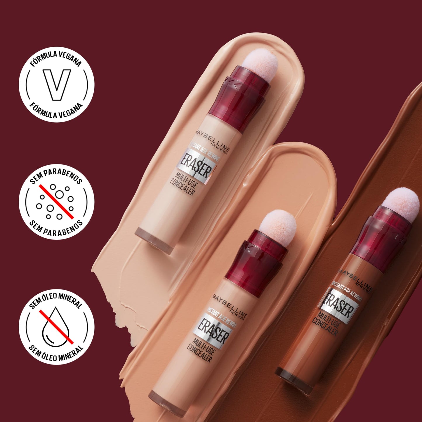 Maybelline NY Instant Age Rewind Corretivo Líquido, Multiuso que Corrige Olheiras e Linhas Finas, Contorna e Ilumina, Alta Cobertura e Fórmula Vegana, Cor 120 Light, 6ml