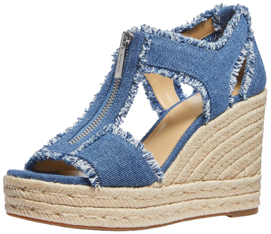 Michael Kors Sandália feminina Berkley Mid Espadrille Wedge