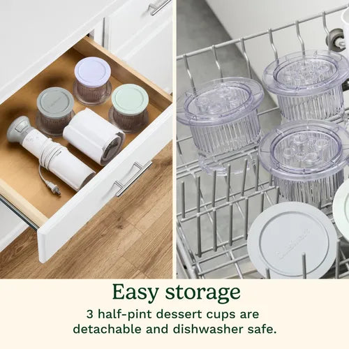 Máquina De Sorvete Colorida Cuisinart 5 Em 1 Compacta E Fáci